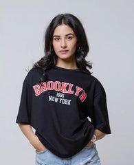 BLACK BROOKLYN OVERSIZED TSHIRT