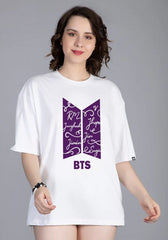 BTS WHITE OVERSIZED TSHIRT