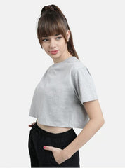 GREY CROP TSHIRT