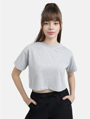 GREY CROP TSHIRT