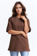 BROWN HALF SLEEVES TSHIRT