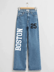 BLUE BOSTON WIDE LEG JEANS