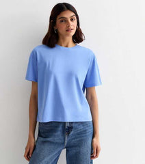 SKY BLUE HALF SLEEVES TSHIRT