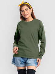 OLIVE GREEN FULL SLEEVES TSHIRT