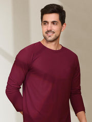 MAROON FULL SLEEVES TSHIRT