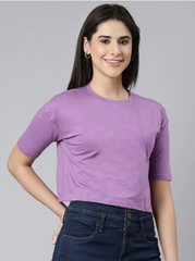 LILAC CROP TSHIRT