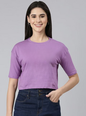 LILAC CROP TSHIRT