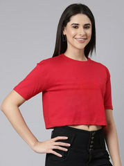 RED CROP TSHIRT