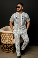 NEWSPAPER TRACKSUIT WITH MASK