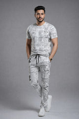 NEWSPAPER TRACKSUIT WITH MASK