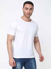 WHITE HALF SLEEVES TSHIRT