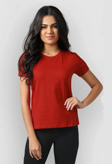 RED HALF SLEEVES TSHIRT