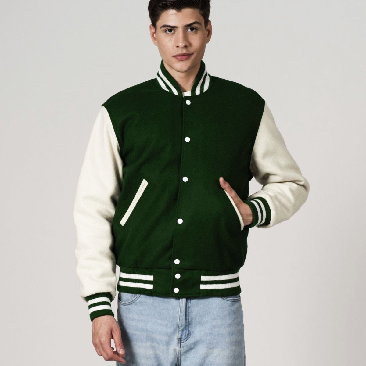 GREEN VARSITY JACKET