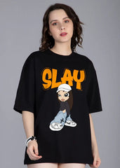 SLAY OVERSIZED BLACK TSHIRT