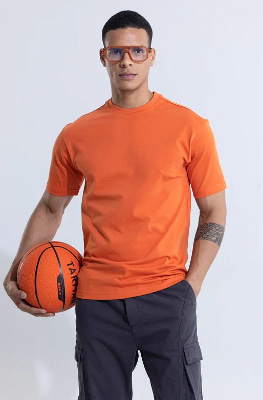 ORANGE HALF SLEEVES TSHIRT