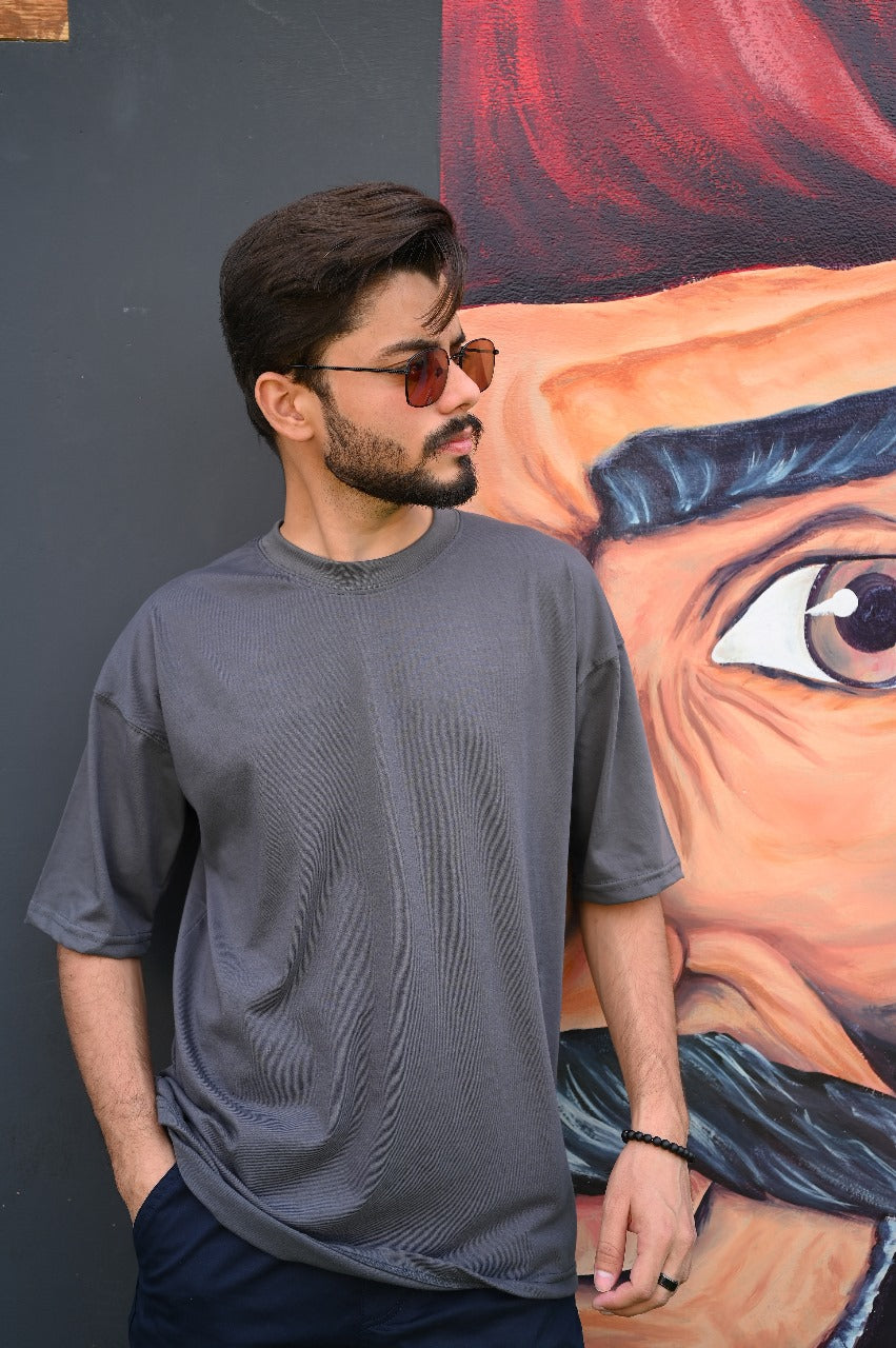 STEEL GREY OVERSIZED TSHIRT