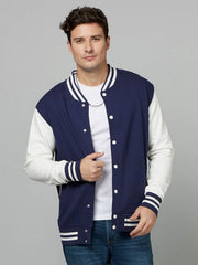 NAVY BLUE VARSITY JACKET