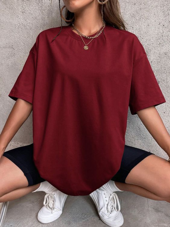 MAROON OVERSIZED TSHIRT