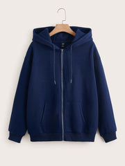 NAVY BLUE BASIC ZIPPER