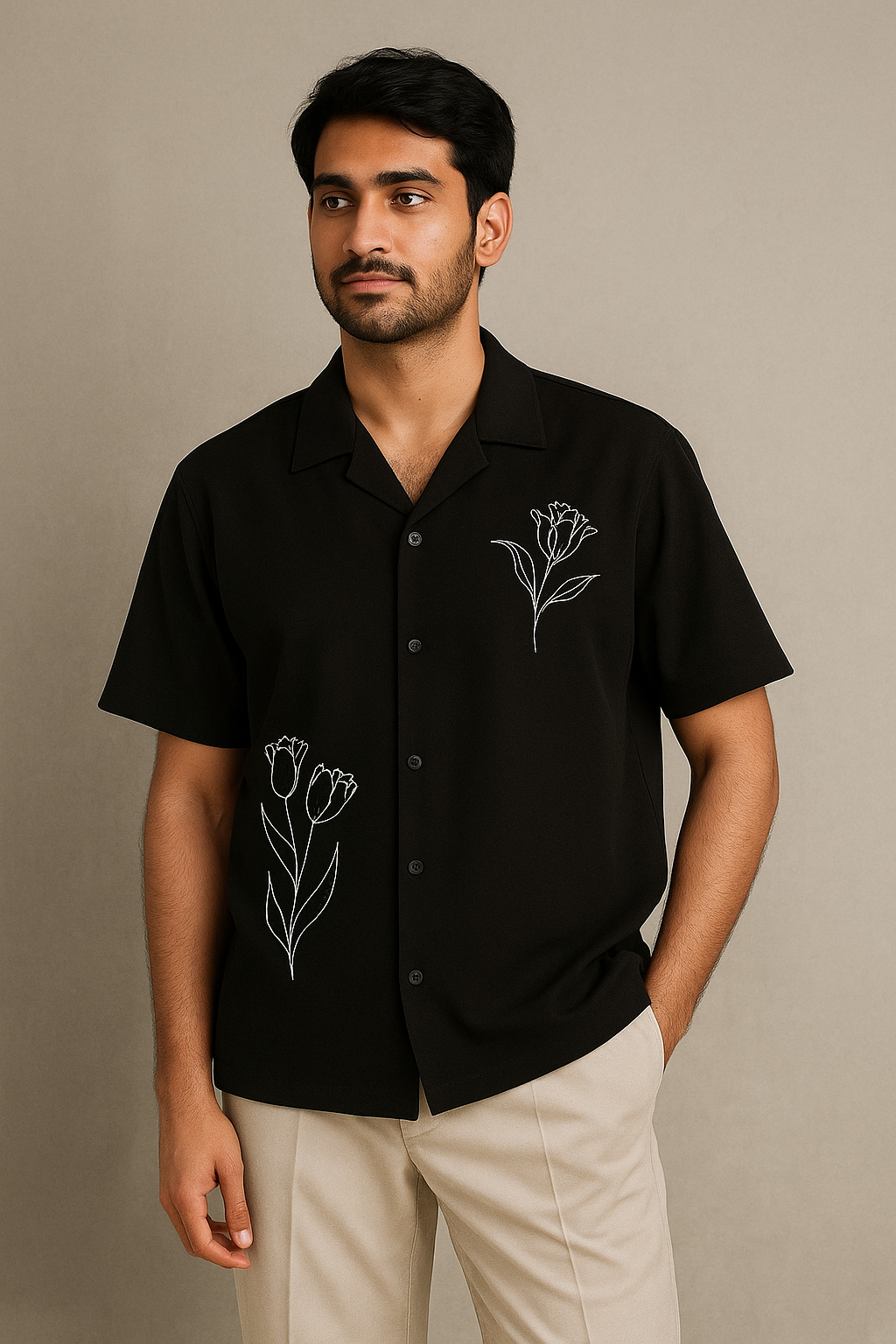 CUBAN COLLAR POLO TSHIRT