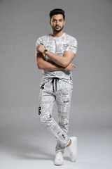 NEWSPAPER TRACKSUIT WITH MASK