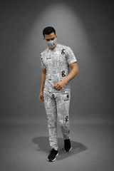 NEWSPAPER TRACKSUIT WITH MASK