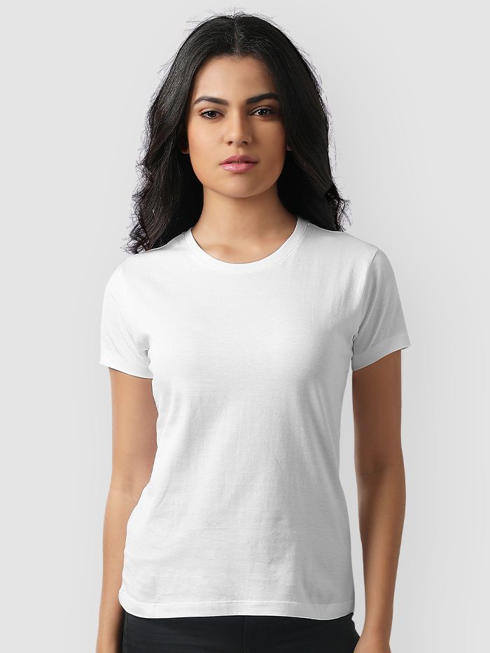 WHITE HALF SLEEVES TSHIRT