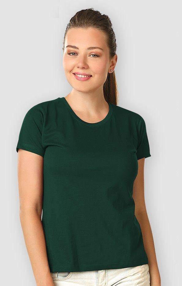 DARK GREEN HALF SLEEVES TSHIRT